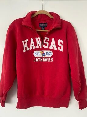 Jansport Red Kansas Jayhawks Pullover Quarter-Zip